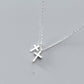 Shiny Zircon and Glossy Cross Pendant Necklace