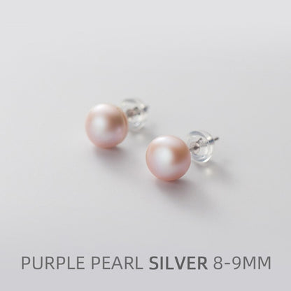 Multi-Color Natural Pearl Stud Earring