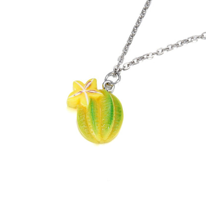 Pendentifs porte-clés en résine de fruits mélangés, 10 pièces