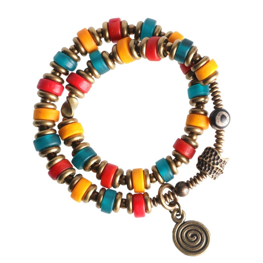 Bracelet extensible en perles de verre de Murano
