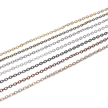 1.5 2mm Oval Link Necklace Chain, 5m lot