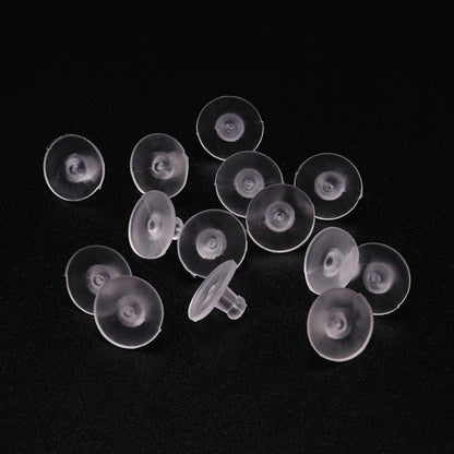 Silicone Rubber Earring Backs, 100Pcs