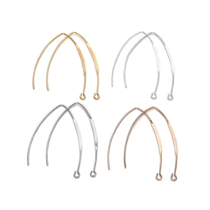 French V-Shaped Lever Earring Hooks, 20pcs