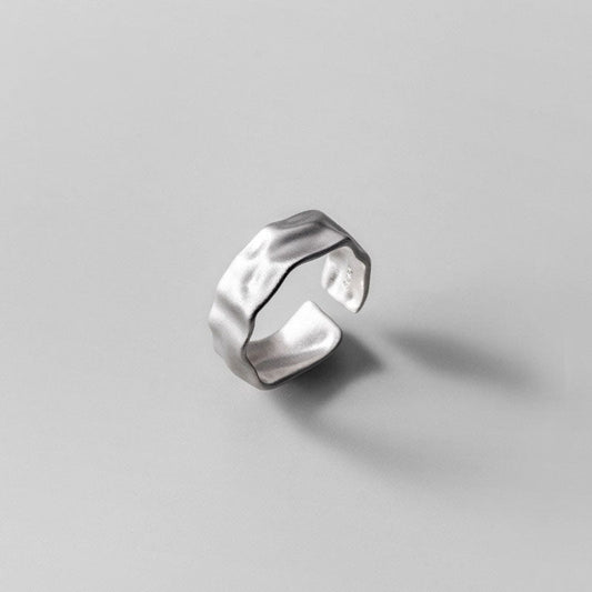 Sterling Silver Wave Ring - Elegant and Adjustable