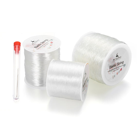 Plastic Crystal DIY Beading Stretch Cords With 5 Pins, 100 Meters