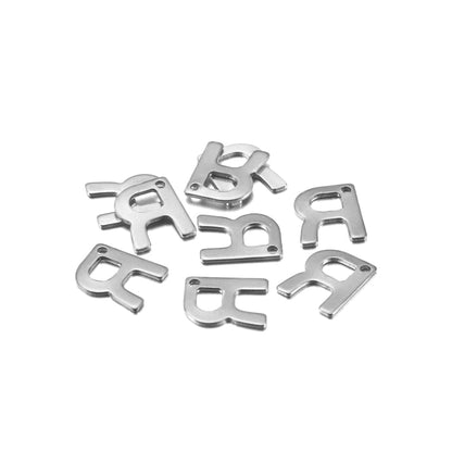 Stainless Steel A-Z Alphabet Letter Pendant, 50Pcs