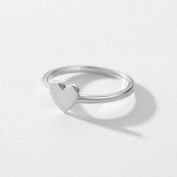 Dazzling Heart Silver Ring