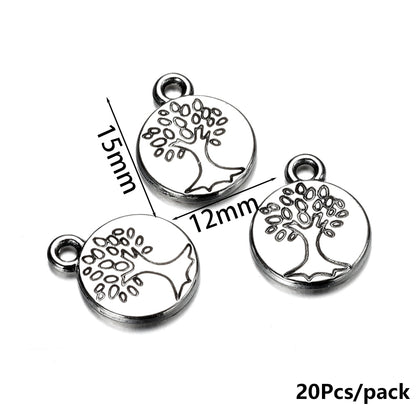 Mixed Plant Tree Pendants, 10-20Pcs