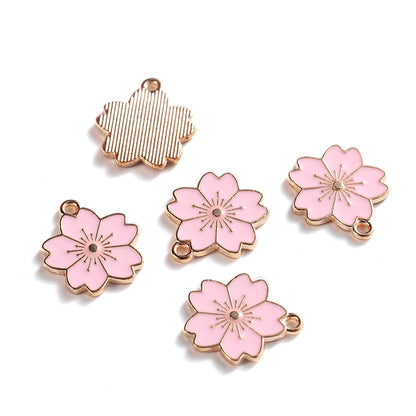 Mix Style Flower Pendants, 10Pcs