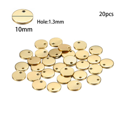 Stainless Steel Round Wrinkle Charms Pendant, 20-50pcs