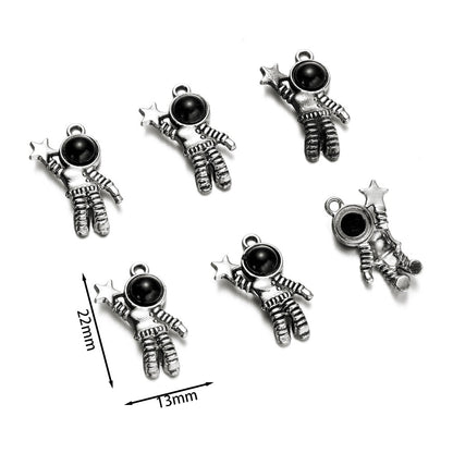 Metal Alloy Astronaut Pendants, 10Pcs