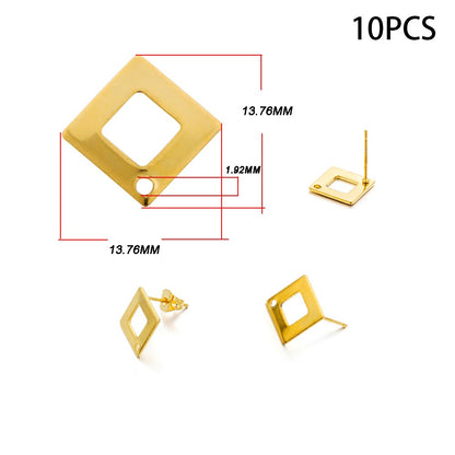 Blank Earring Studs in Stainless Steel, 10-20pcs