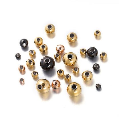 3-8 mm Stainless Steel Spacer Beads, 30-100Pcs