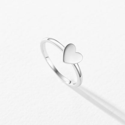 Bague en argent coeur éblouissant