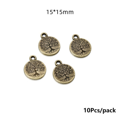 Mixed Plant Tree Pendants, 10-20Pcs