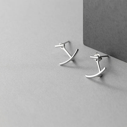 Boucles d'oreilles ligne minimalisme à deux types