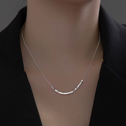 Slide Block Sparkling Necklace