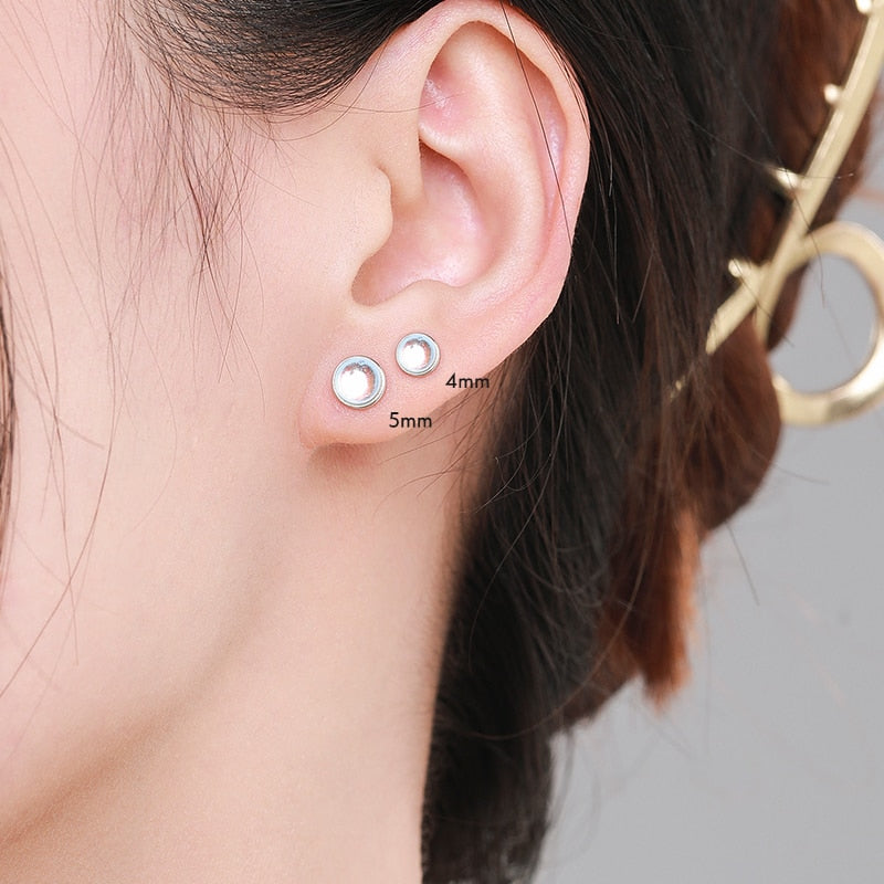Boucles d'oreilles rondes en pierre de lune exquise