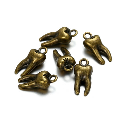 20Pcs 7x16mm Zombie Tooth Pendants