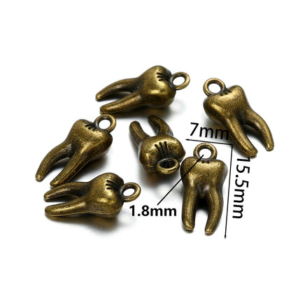 20Pcs 7x16mm Zombie Tooth Pendants