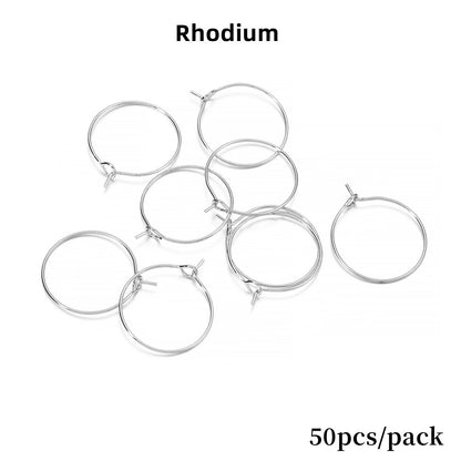 Boucles d'oreilles créoles suspendues à grand cercle de 20 à 40 mm, 10 à 50 pièces