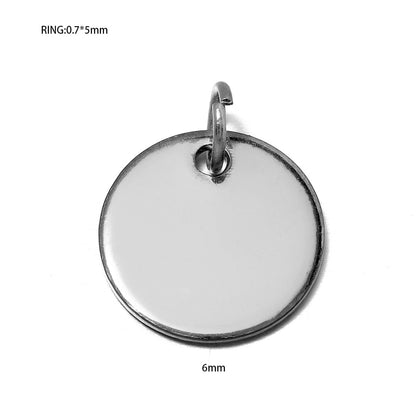 Stainless Steel Blanks Charms with Jump Ring (10Pcs)