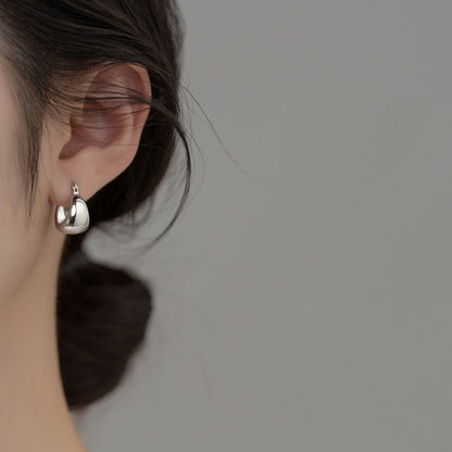 Simple Smooth Circle Hoop Earrings