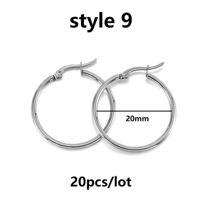 Hypoallergenic Stainless Steel Ear Hooks, 20-50Pcs