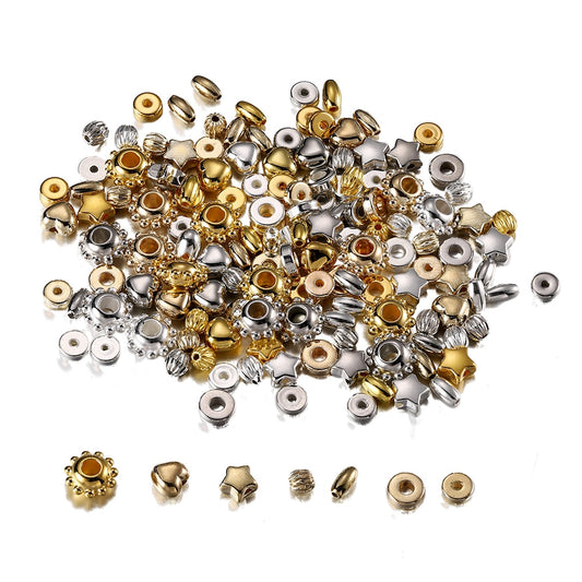 Perles d'espacement en acrylique CCB : étoile, cœur, roue