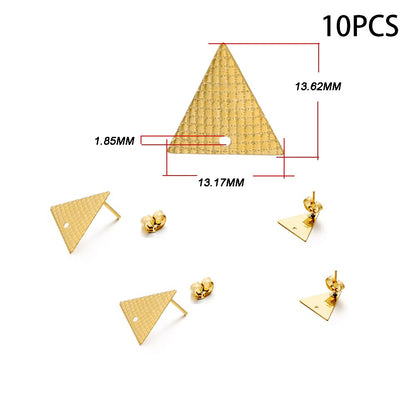 Clous de boucles d'oreilles vierges en acier inoxydable, 10-20 pièces