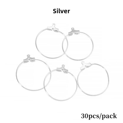 20-40mm Big Circle Hanging Hoops Earring, 10-50pcs