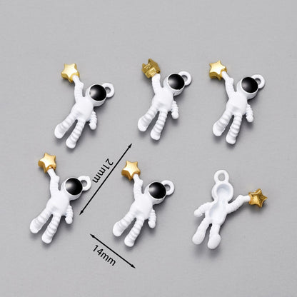 Metal Alloy Astronaut Pendants, 10Pcs