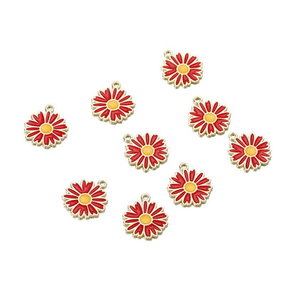 Mix Style Flower Pendants, 10Pcs