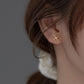 X Shape Gold Color Stud Earrings