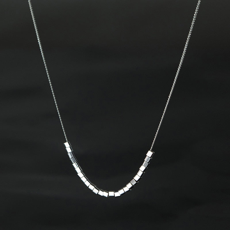 Slide Block Sparkling Necklace