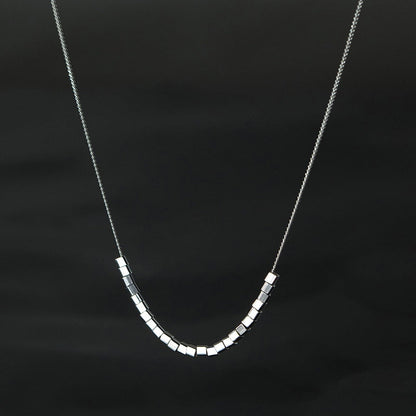 Slide Block Sparkling Necklace