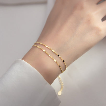 Double Layers Sparkling Bracelet