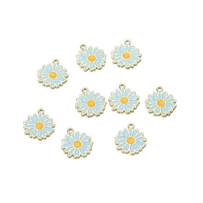 Mix Style Flower Pendants, 10Pcs