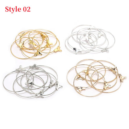 20-40mm Big Circle Hanging Hoops Earring, 10-50pcs