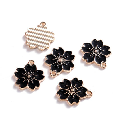 Mix Style Flower Pendants, 10Pcs