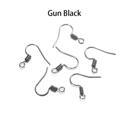 Simple Metal Earring Hooks, 100Pcs