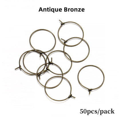 20-40mm Big Circle Hanging Hoops Earring, 10-50pcs