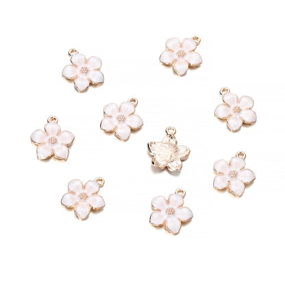 Mix Style Flower Pendants, 10Pcs