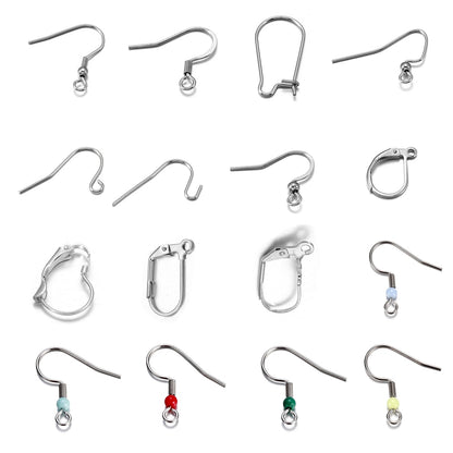 Hypoallergenic Stainless Steel Ear Hooks, 20-50Pcs