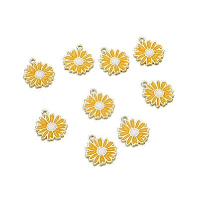 Mix Style Flower Pendants, 10Pcs