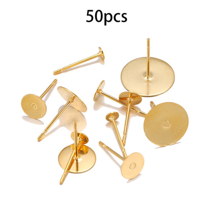 Stainless Steel Blank Earring Stud Base 3-8mm