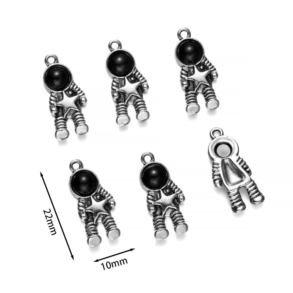 Metal Alloy Astronaut Pendants, 10Pcs