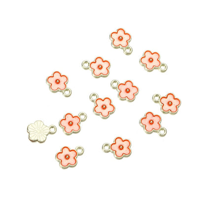 Mix Style Flower Pendants, 10Pcs