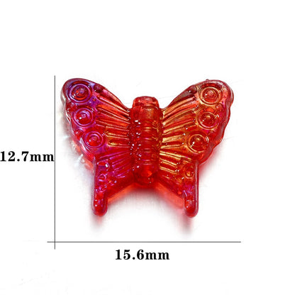 50pcs Butterfly AB Color Acrylic Charms Beads