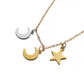 Stainless Steel Star Moon Charms Pendant, 20-50Pcs